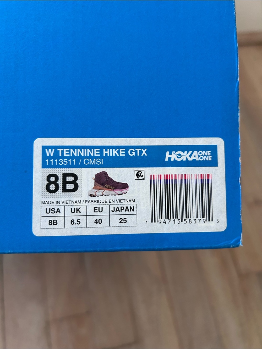 NIB HOKA Tennine Hike GTX Womens Shoes Size 8, Color: Cherry Mahogany/Strawberry - Picture 6 of 6